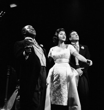 Kay Starr with Louis Armstrong and Tony Bennett on The Dinah Shore Chevy Show